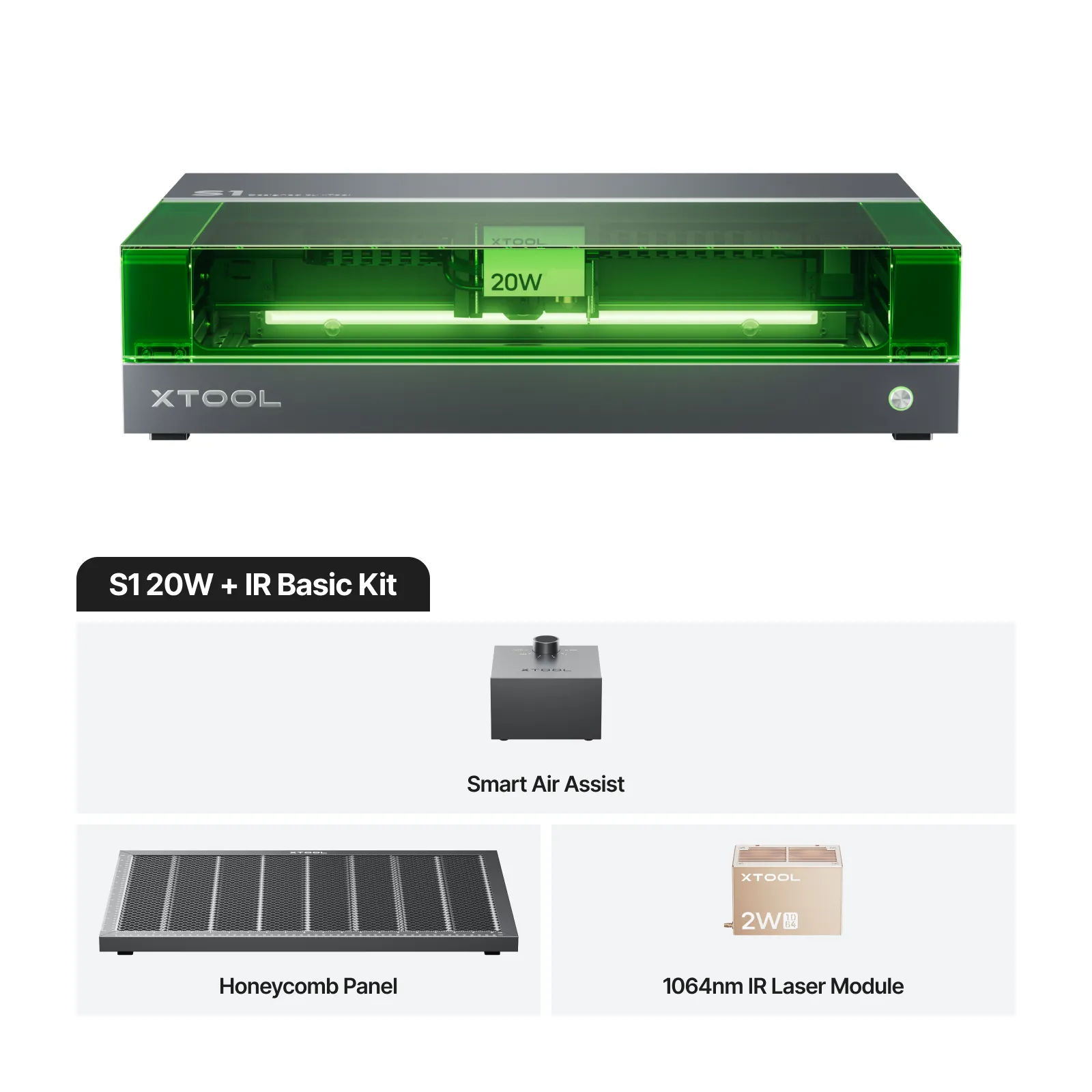 xTool S1 + 1064nm IR Laser Kit: Enclosed Diode Laser Engraver & Cutter - Image 18