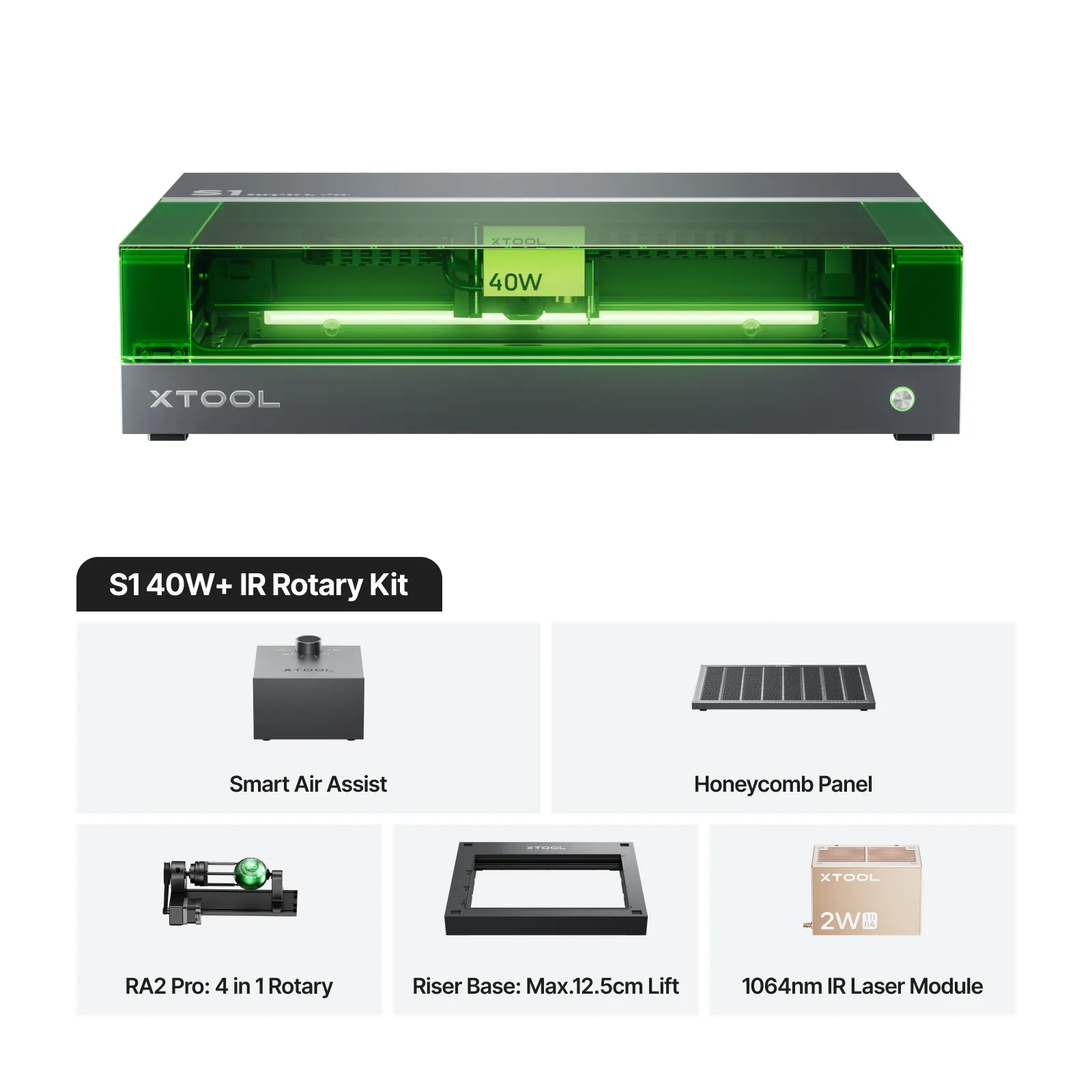 xTool S1 + 1064nm IR Laser Kit: Enclosed Diode Laser Engraver & Cutter - Image 22