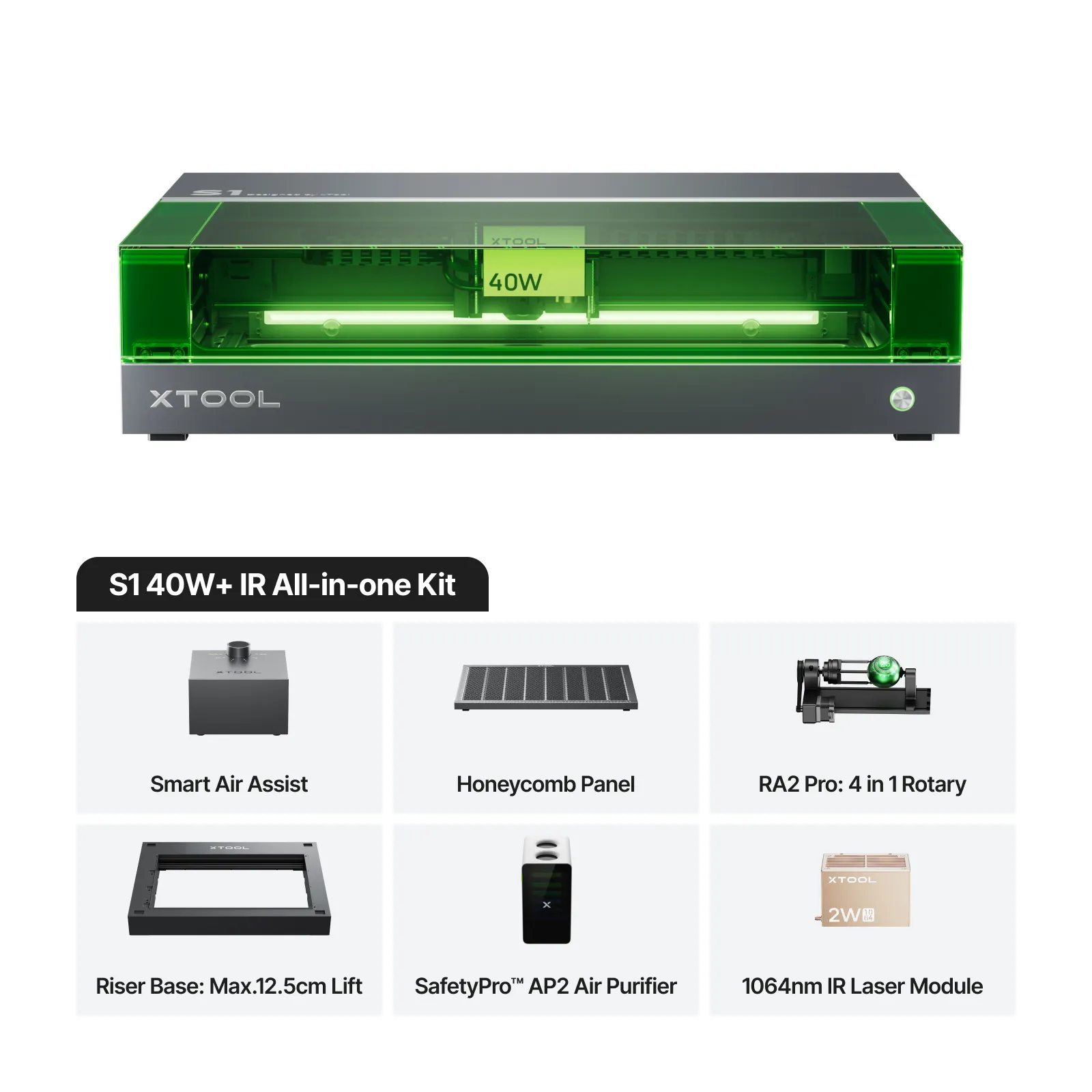 xTool S1 + 1064nm IR Laser Kit: Enclosed Diode Laser Engraver & Cutter - Image 23